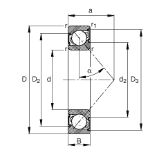 ǽ|S 7203-B-2RS-TVP, (j) DIN 628-1 (bio)(zhn)Ҫߴ|  = 40ɂ(c)ܷ